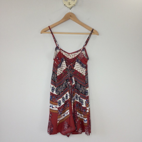 Staring at Stars UO boho paisley tie romper - Picture 4 of 7